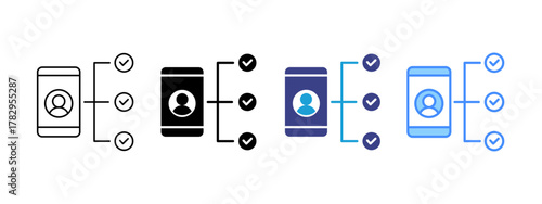 Smartphone  icon set multiple style collection