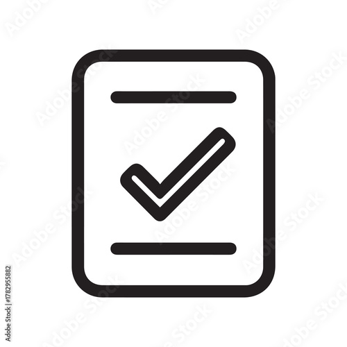 Completed Task Sheet Icon Showing Approval, Form Acceptance and Verification