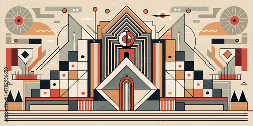 The Future in Geometric Shapes: Premium Abstract Illustrations. Bring the sophistication of Art Deco design to your projects now.