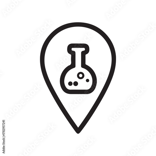 Lab Location Icon Scientific Research, Experiment Tracking, and Chemical Mapping