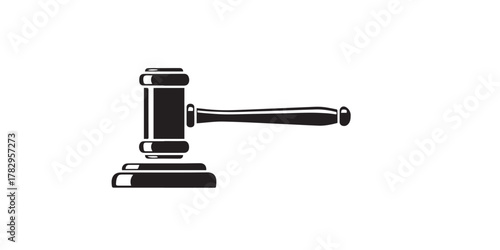Justice gavel symbol for law and courtroom