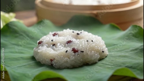 Delicious Sticky Rice with Lotus Leaf A Culinary Delight.