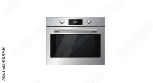 Wallpaper Mural Modern stainless steel oven illustration with digital display and knobs Torontodigital.ca