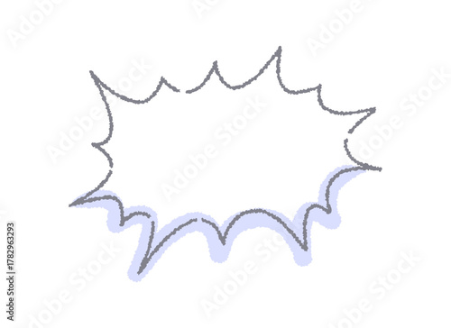 手描きのギザギザの吹き出しイラスト素材