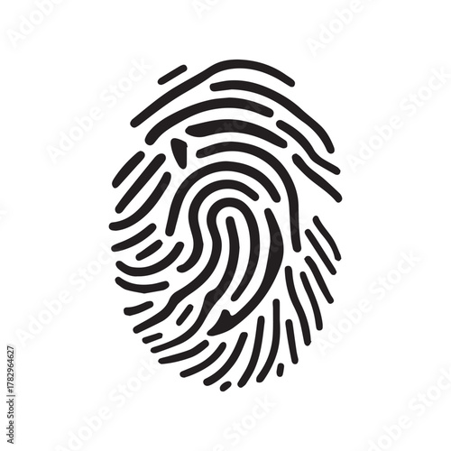 Futuristic Fingerprint Design Showing Innovation Technology and Human Data Identity