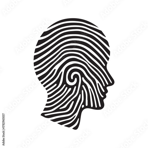 Cosmic Spiral Fingerprint Design Showing Universe Connection and Timeless Identity