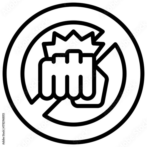 Violence Prevention  Icon Element For Design
