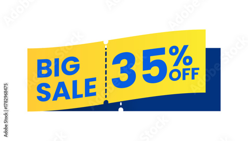 Dynamic Big Sale 35% Off Discount Coupon Banner