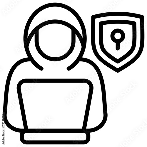 Cybersecurity  Icon Element For Design