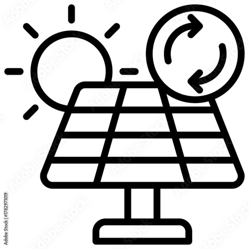 Renewable Energy  Icon Element For Design