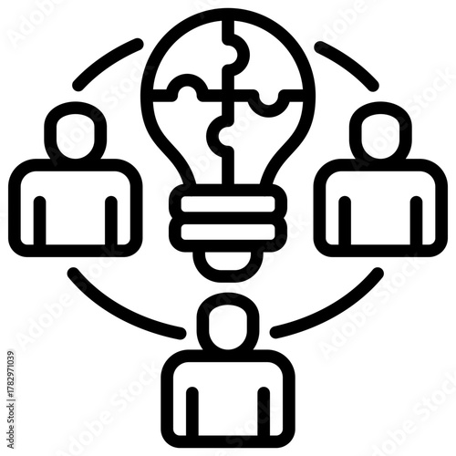Collaboration  Icon Element For Design