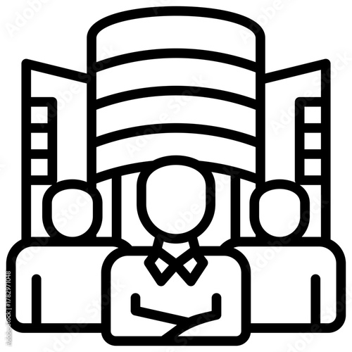 Social Enterprise  Icon Element For Design