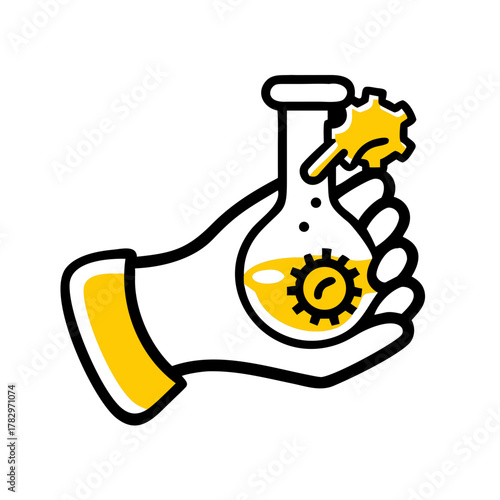 hand holding innovation lab