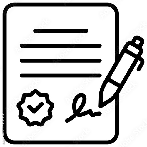 Signature  Icon Element For Design