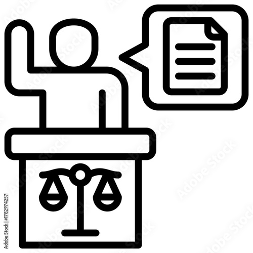 Witness  Icon Element For Design