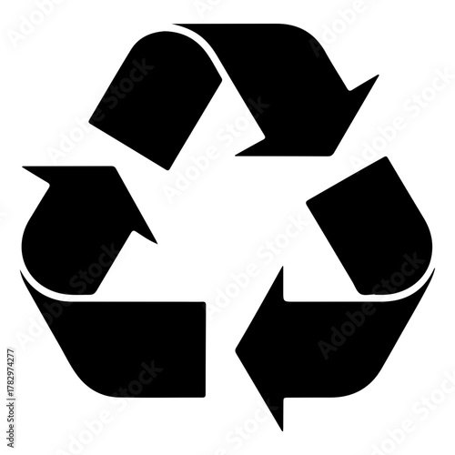 Recycle symbol, a universal sign of recycling