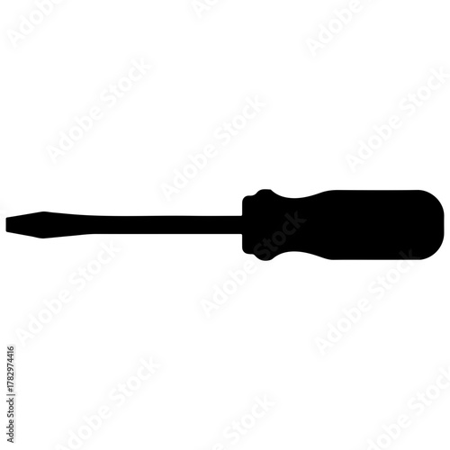 Screwdriver silhouette for construction and repair