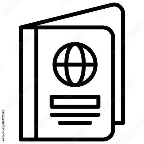 Passport  Icon Element For Design