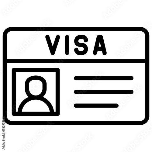 Visa  Icon Element For Design