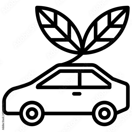 Green Vehicle  Icon Element For Design