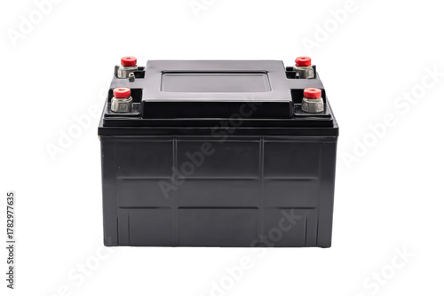automotive battery, isolated on white background.