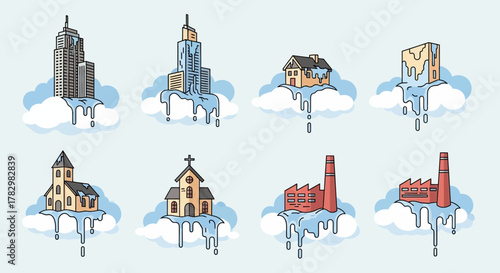 A cheerful, vibrant, and fun vector graphic illustration of a happy cartoon bumblebee collecting honey