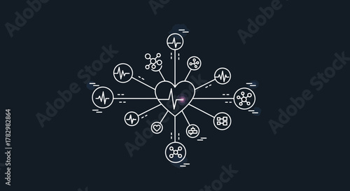 A cheerful, vibrant, and fun vector graphic illustration of a happy cartoon bumblebee collecting honey