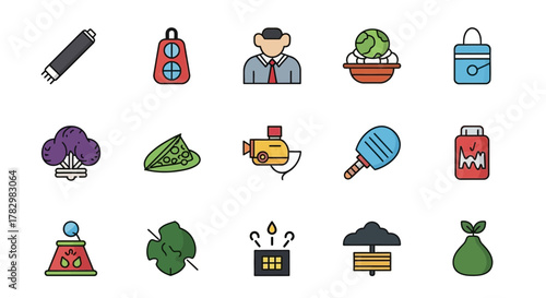 A cheerful, vibrant, and fun vector graphic illustration of a happy cartoon bumblebee collecting honey