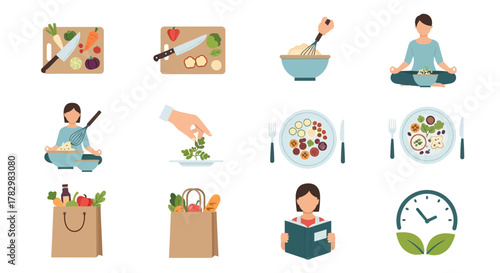 A cheerful, vibrant, and fun vector graphic illustration of a happy cartoon bumblebee collecting honey