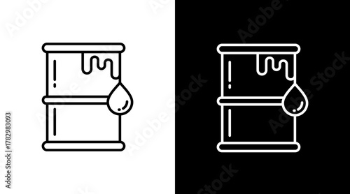 Industrial Waste  White Icon Set Design	