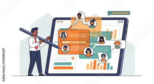 Bias-Free Candidate Screening and HR Tech Fair Hiring Corporate Vector