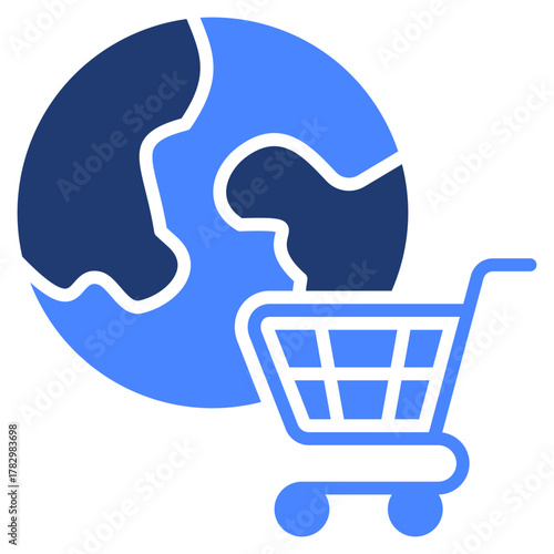 Global Market  Icon Element For Design