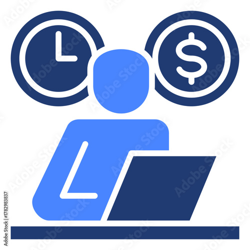 Self Employed  Icon Element For Design