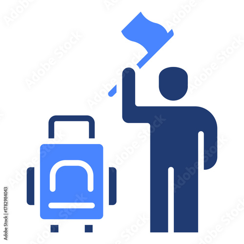 Immigrant  Icon Element For Design