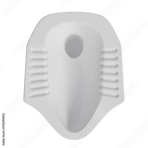 3d rendered of white squat toilet