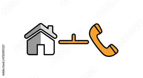 Home Phone Connection Icon Seamless Communication, Easy Access, and Reliable Support