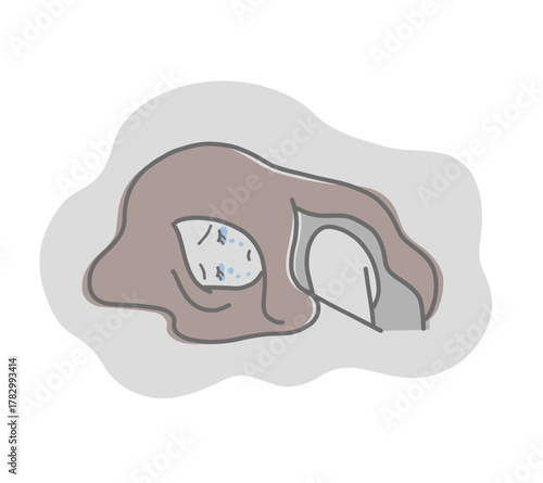 落ち込んで涙を流している女性のイラスト素材