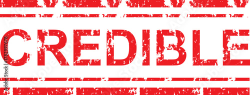 Red rubber stamp with the word "CREDIBLE" in all caps.