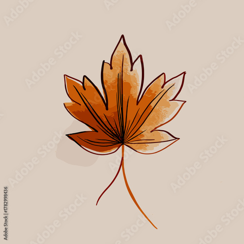 Autumn Leaf Watercolor Design