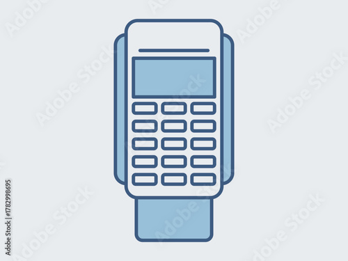 Card machine icon. Supermarket icon vector. Outline vector icons. Flat illustration concept.