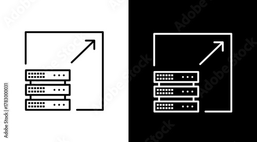 Scalability  White Icon Set Design	
