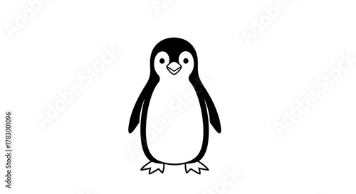 Penguin character with transparent background