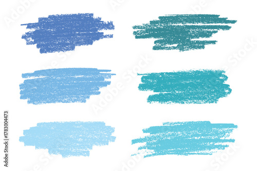 Set of brush paint stroke texture swatch Hand painted background Ink scribble dab clipart Paint smudge for tags and stamps design