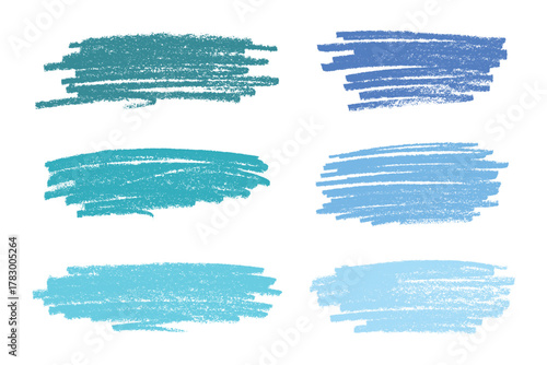 Set of brush paint stroke texture swatch Hand painted background Ink scribble dab clipart Paint smudge for tags and stamps design