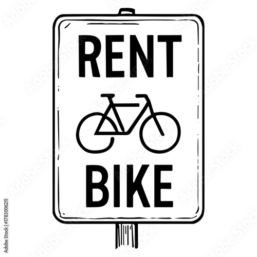 Rent Bike Sign