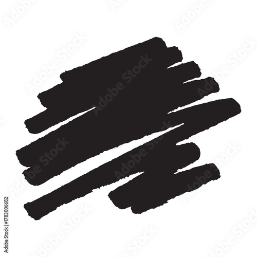 Brush paint stroke texture swatch Hand painted background Ink scribble dab clipart Paint smudge for tags and stamps design