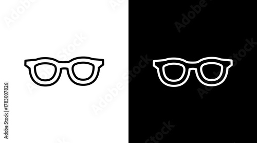 Sunglasses  White Icon Set Design