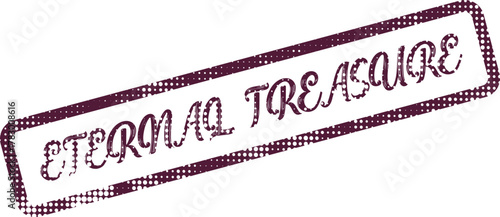 Vintage Style Rubber Stamp Mark Eternal Treasure for Special Memorabilia Collection