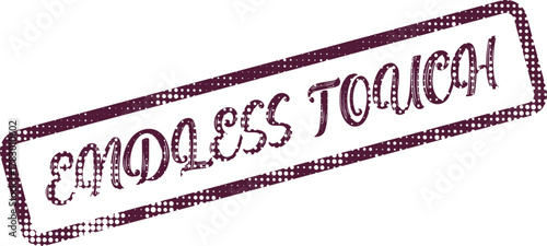 Endless Touch unique rubber stamp signifying continuous connection and lasting impact