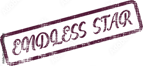 Endless Star vintage rubber stamp symbolizing infinite possibilities and shining future